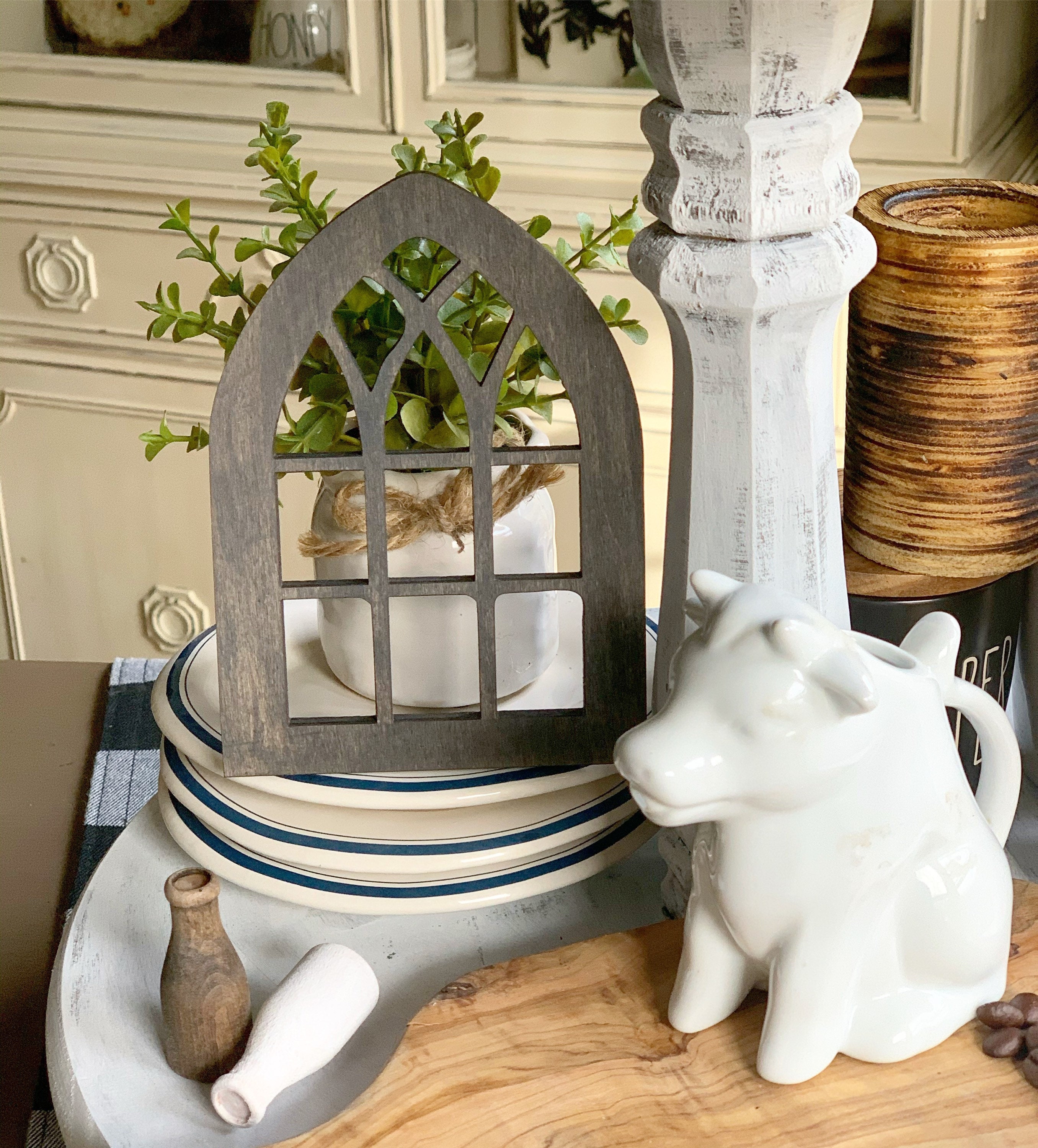 Farmhouse Window / Tiered Tray Decor / Cathedral Window / Arch - Etsy ...