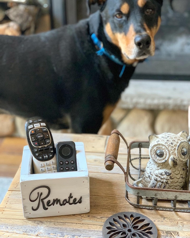 Remote holder / Gifts for Dad / Remote Control Holder / Christmas Gift / Small storage box / Farmhouse decor / Remote box / Remote caddy image 8