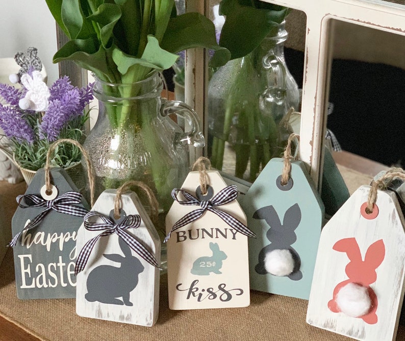 Easter Signs / Easter Decor / Wood Tags  / Spring decor / image 0