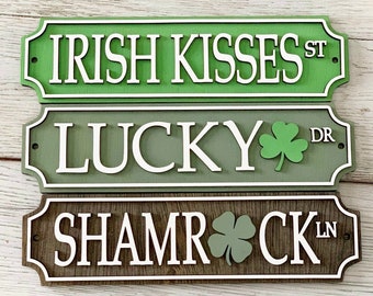 St. Patrick’s Day decor / Irish signs / Shamrock sign / tiered tray decor / tray signs / Tray decor