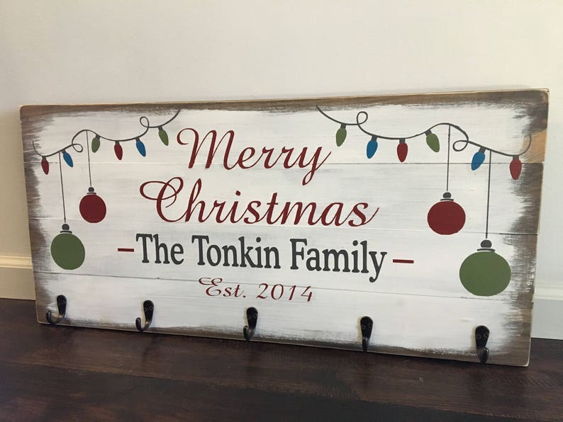 Personalized Christmas Stocking Holder / Merry Christmas Etsy Canada