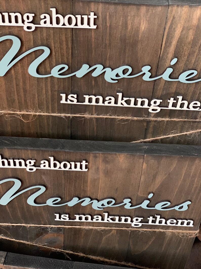 Making Memories Wooden Sign / Picture Board with clips / Photo Etsy