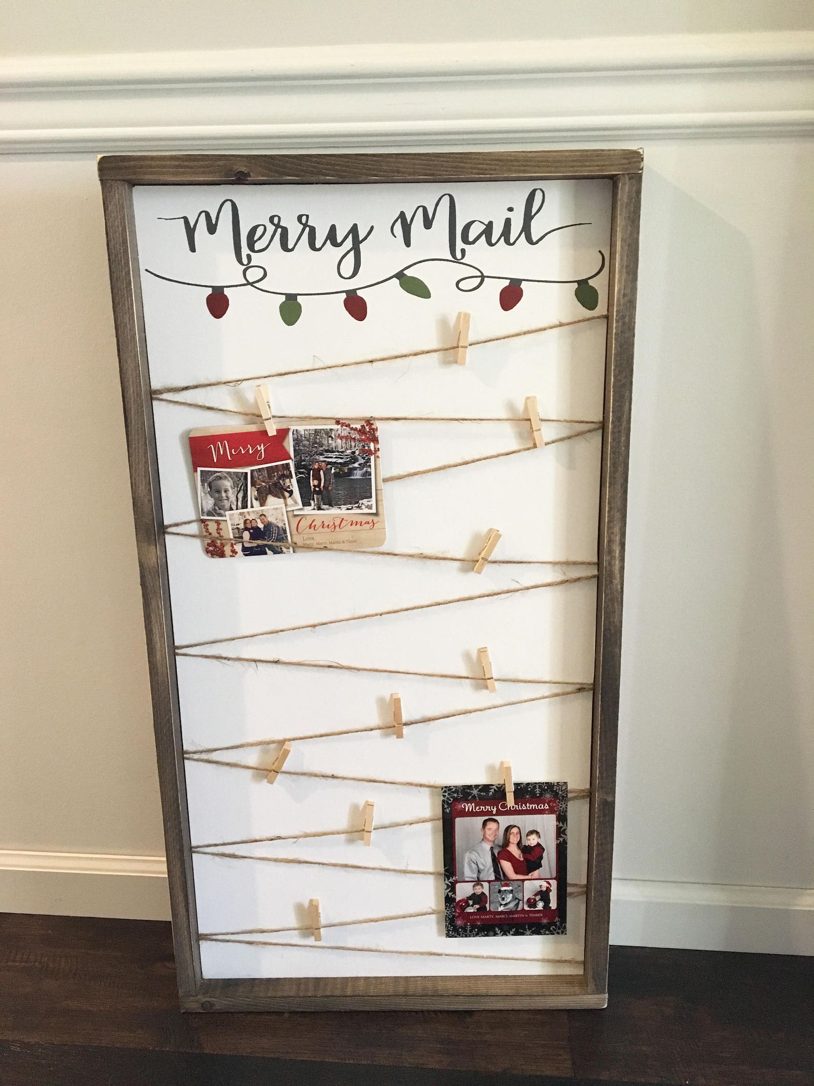 Merry Mail Christmas Card Holder 