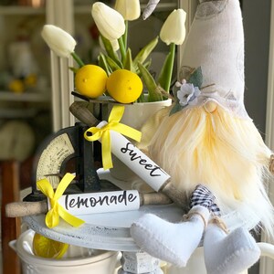 Sweet Lemonade Mini Rolling Pin Set: Farmhouse Tiered Tray Decor
