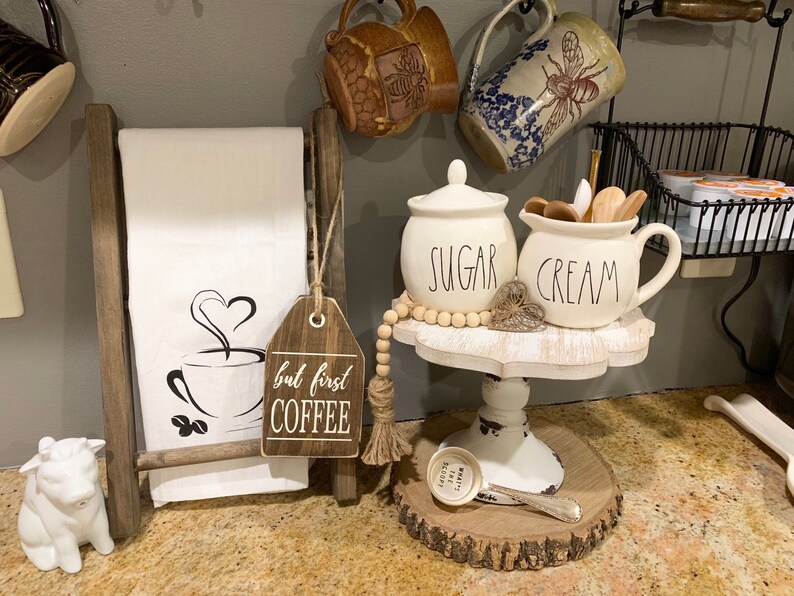 Tea towel ladder / mini wood ladder / Farmhouse Decor / Tea Etsy