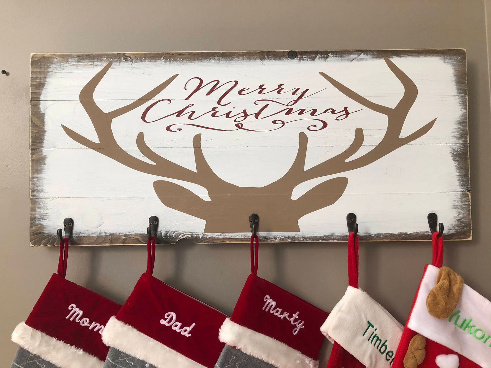 Stocking Holder / Merry Christmas Stocking Holder / Stocking Etsy