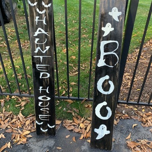 Rustic Halloween Porch Sign: Handcrafted Wood Decor