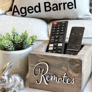 Remote holder / Gifts for Dad / Remote Control Holder / Christmas Gift / Small storage box / Farmhouse decor / Remote box / Remote caddy image 2