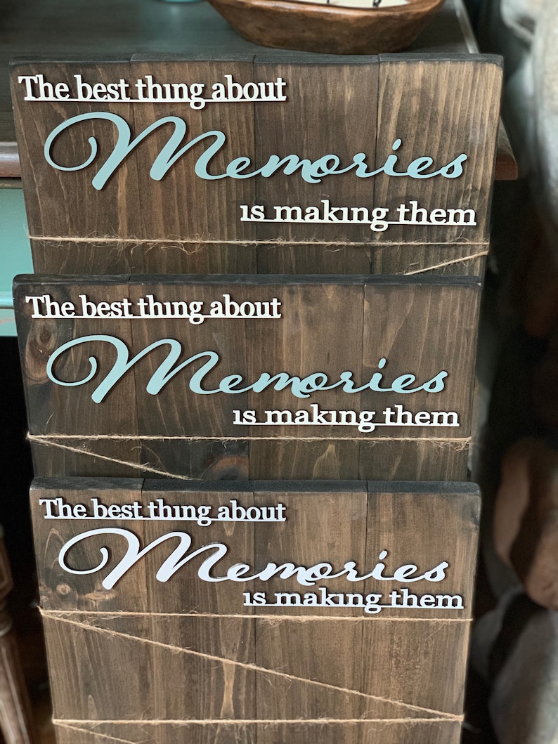 Making Memories Wooden Sign / Picture Board with clips / Photo Etsy