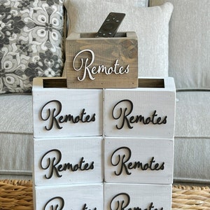 Remote holder / Gifts for Dad / Remote Control Holder / Christmas Gift / Small storage box / Farmhouse decor / Remote box / Remote caddy image 2