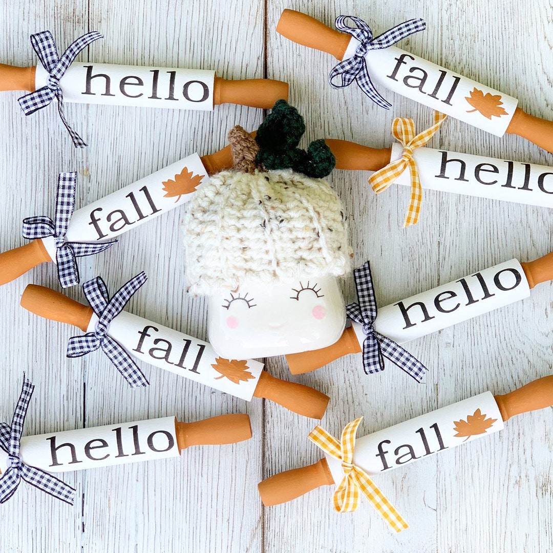Falling Writing Pin Mini Rolling Pins, Hello Fall Tiered Tray Decor - Etsy