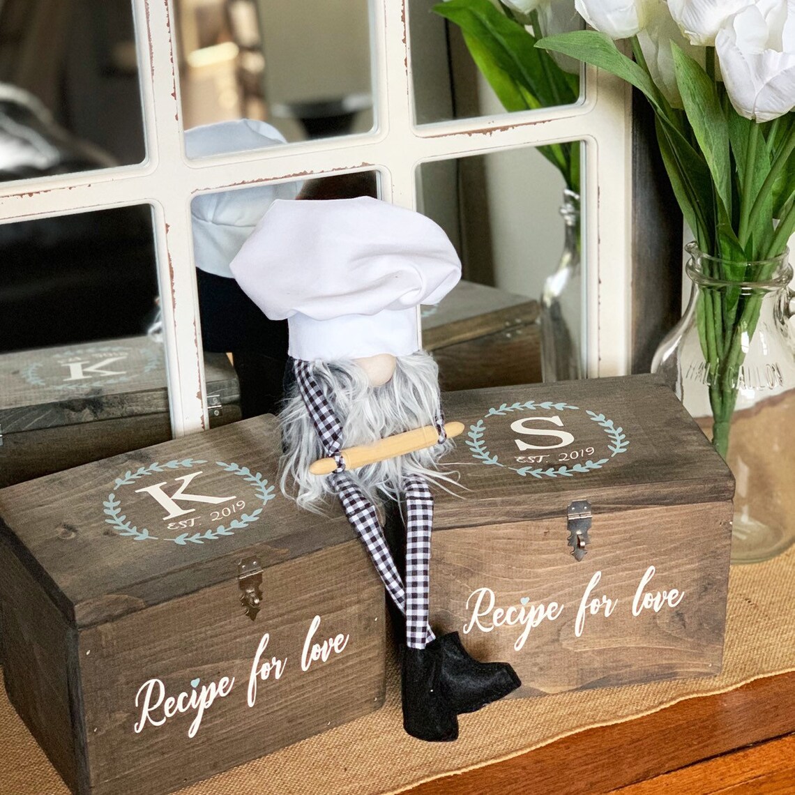 Recipe Box / Bridal Shower Gift / Wedding Gift / Recipe Holder Etsy