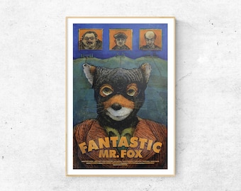 Fantastic Mr. Fox Poster, Wes Anderson Inspired Art (12x18 inch)