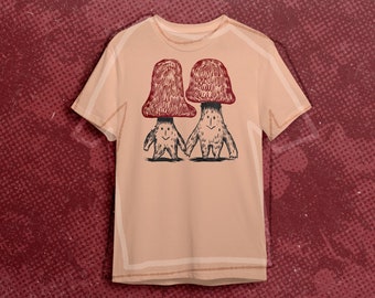 Mushroom Buddies Block Printed Shirt