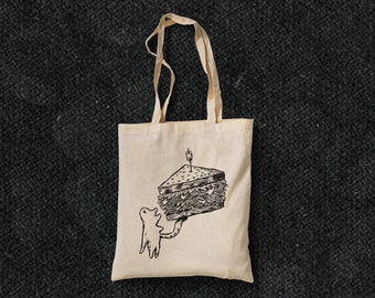 Little Man, Big Sandwich Tote Bag