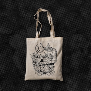 Worm Riding Cowboy Tote Bag