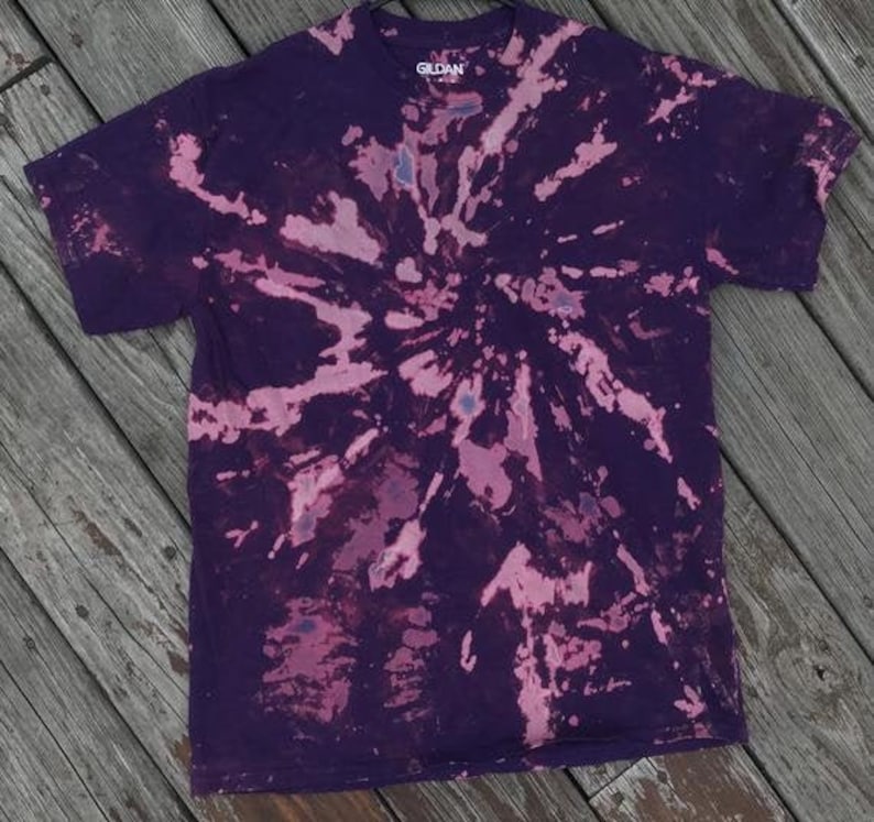 Bleach black tye dye tie dye shirt. Etsy
