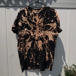 bleach black tie dye shirt.
