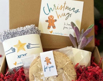 Warm Wishes, Christmas Hugs, Christmas Gift, Hugs in a Box, Thinking of you Box, Friendship Gift Box, Love Box, Gift Box, Personalization