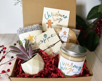 Christmas Hugs, Christmas Gift, Warm Wishes, Hugs in a Box, Thinking of you Box, Friendship Gift Box, Love Box, Gift Box, Personalization