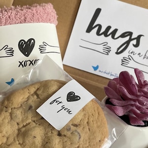 Love Care Package, Hugs in a Box, Thinking of you Box, Gift Box, College Care Package, Thank you Gift, Friendship Gift Box, Love Gift Box