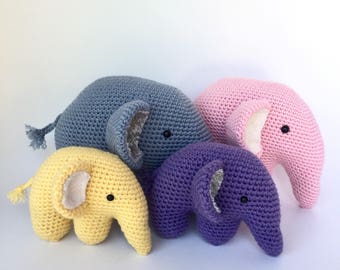 Virkat amigurumi mönster: Elefant