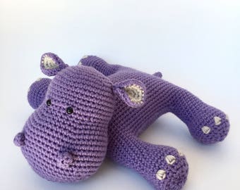Crochet amigurumi pattern: Hippo