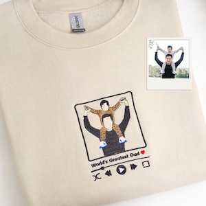 Custom Embroidered Portrait Sweatshirt, Personalized Photo Gift, Embroidered Photo Shirt, Personalized Embroidered Photo Hoodie