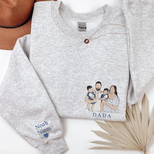 Custom Embroidered Photo Sweatshirt: Personalized Portrait Gift