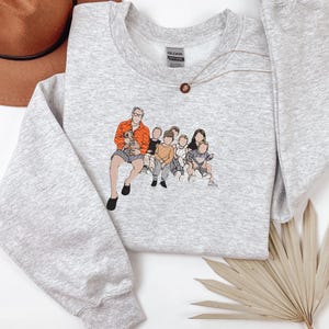 Family Reunion Custom Embroidered Portrait Sweatshirt From Photo, Embroidered Photo Shirt for Dad, Christmas Embroidered Family Shirt