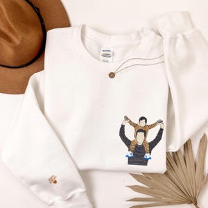 Custom Embroidered Portrait Sweatshirt: Personalized Photo Gift, Embroidered Photo Shirt, Couple Custom Embroidered Portrait Photo