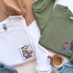 Custom Embroidered Photo Sweatshirt: Personalized Portrait Gift