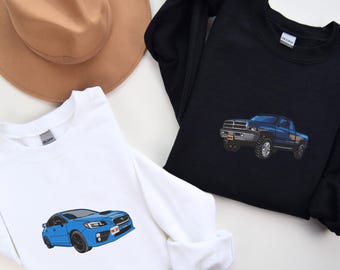 Personlig broderad biltröja: Anpassad parluvtröja