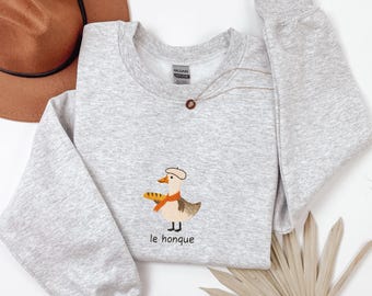 French Goose Shirt, Le Honque Funny T-shirt Tshirt,Silly France Trip Vacation Present, Animal Duck Bird Geese Meme Lover