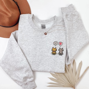 Embroidered Stardew Valley Cat Sweatshirt