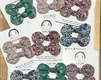 Liberty of London Floral Bow Hair Clips - Set of 2