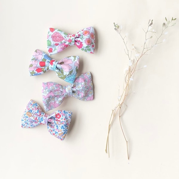 Liberty bow clips,baby Liberty bows, Liberty of London hair clips,baby hair bows, toddler hair bows, hair clips for girls