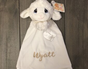 personalized lamb blanket