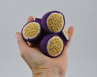 Crochet passion fruit organic cotton for kids: Perfect for Fruit Lovers and Knitting Enthusiasts (1 pcs)