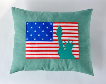 American flag pillow | Etsy Hand painted American flag throw pillow