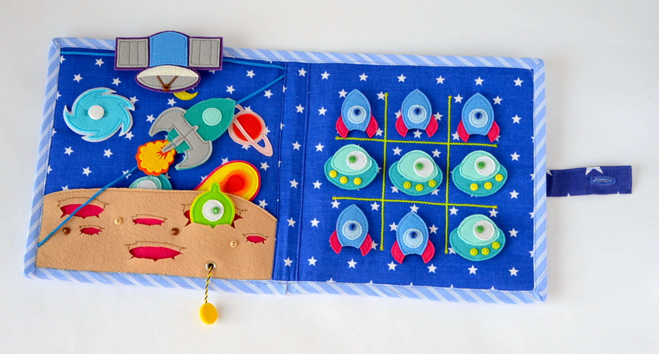 Portable Travel Felt Board W Handles & Pockets 14 X16. Quiet Play.  Preschool. Kindergarten. Travel Toys 
