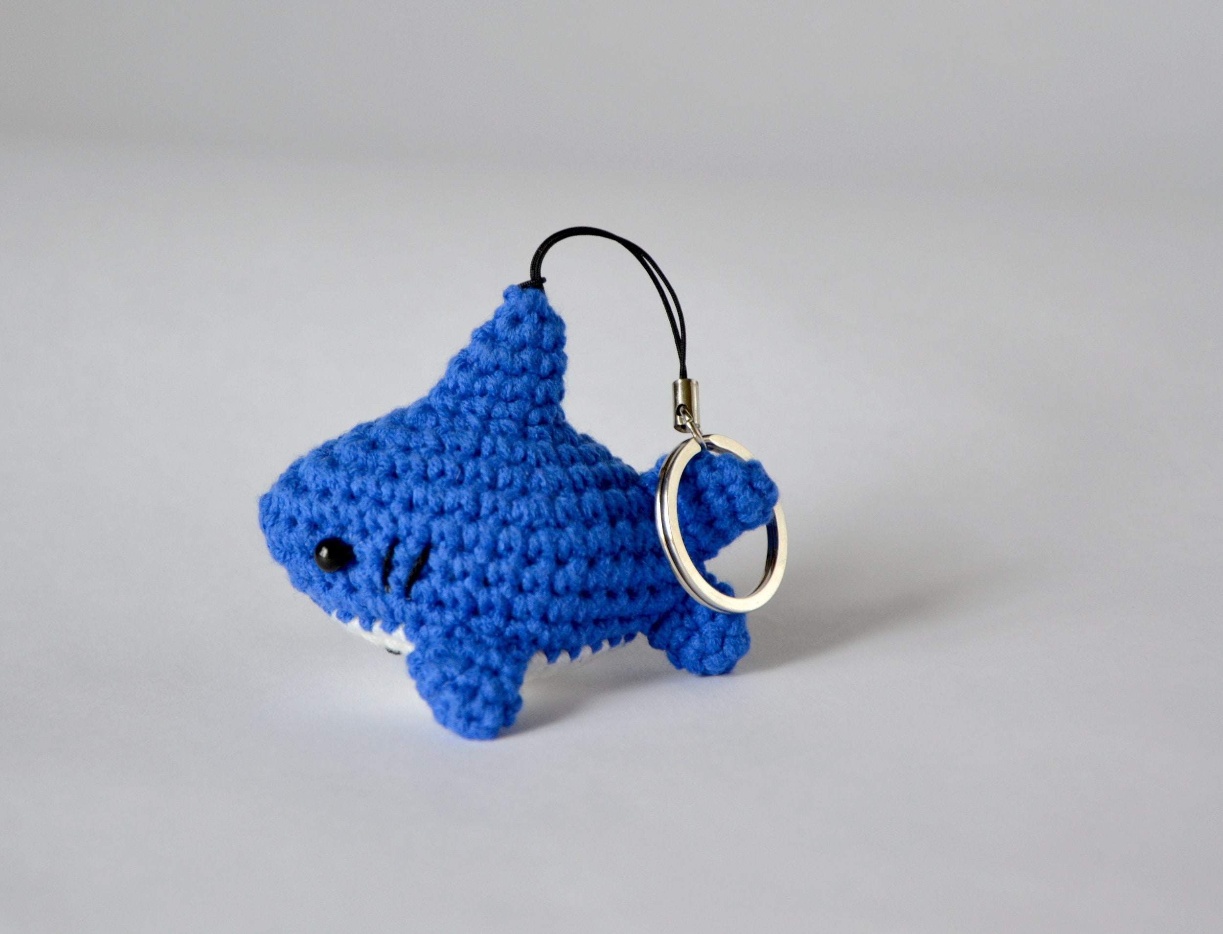 Baby shark keychain crochet toy Shark stuffed animal toy Etsy