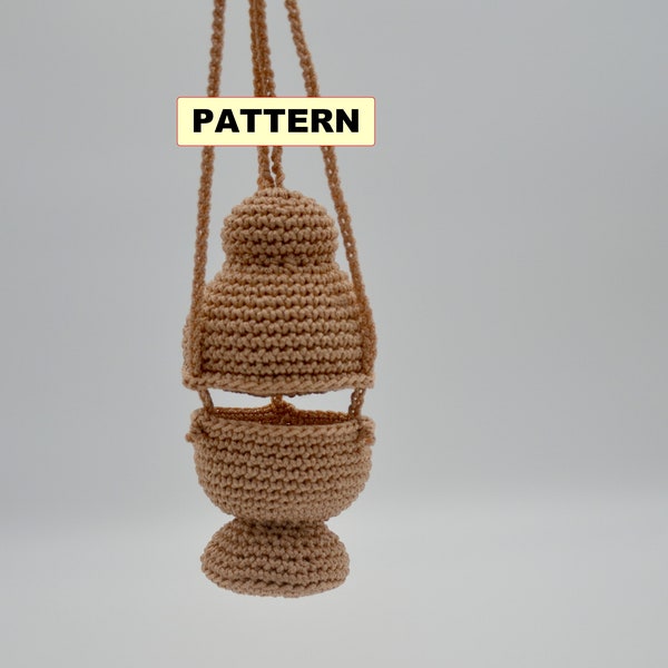 Crochet censer PATTERN, Orthodox censer pattern, Coptic PDF