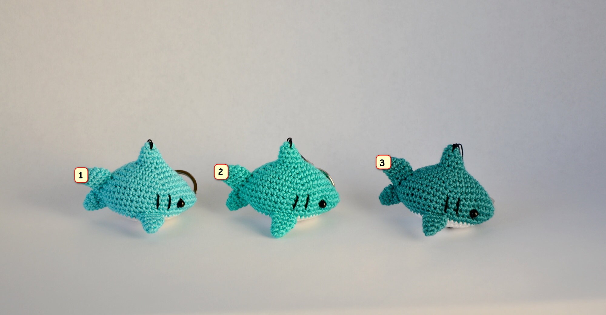 Baby shark keychain crochet toy Shark stuffed animal toy | Etsy
