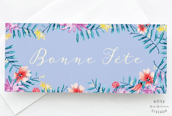 birthday card with a flowers wreath illustration of colourful flowers large format card boho card birthday card anniversary card birthday card format