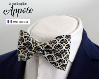 Black Bowtie, 20's style bowtie, "Appolo", grooms bowtie, groomsmen bowtie, boho wedding, vintage wedding
