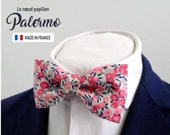 Pink Liberty bowtie, "Palermo" - pre-tied bow tie - for men, boys and babies - by WOODINY