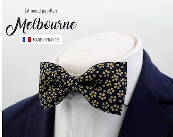 Blue bow tie, father and son bow tie, blue floral bow tie, for men, children and babies, "Melbourne"