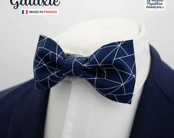Blue bow tie, wedding bow tie, original bow tie for the groom and groomsmen - "Galaxie"