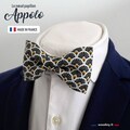 Black Bowtie, 20's style bowtie, "Appolo", grooms bowtie, groomsmen bowtie, boho wedding, vintage wedding
